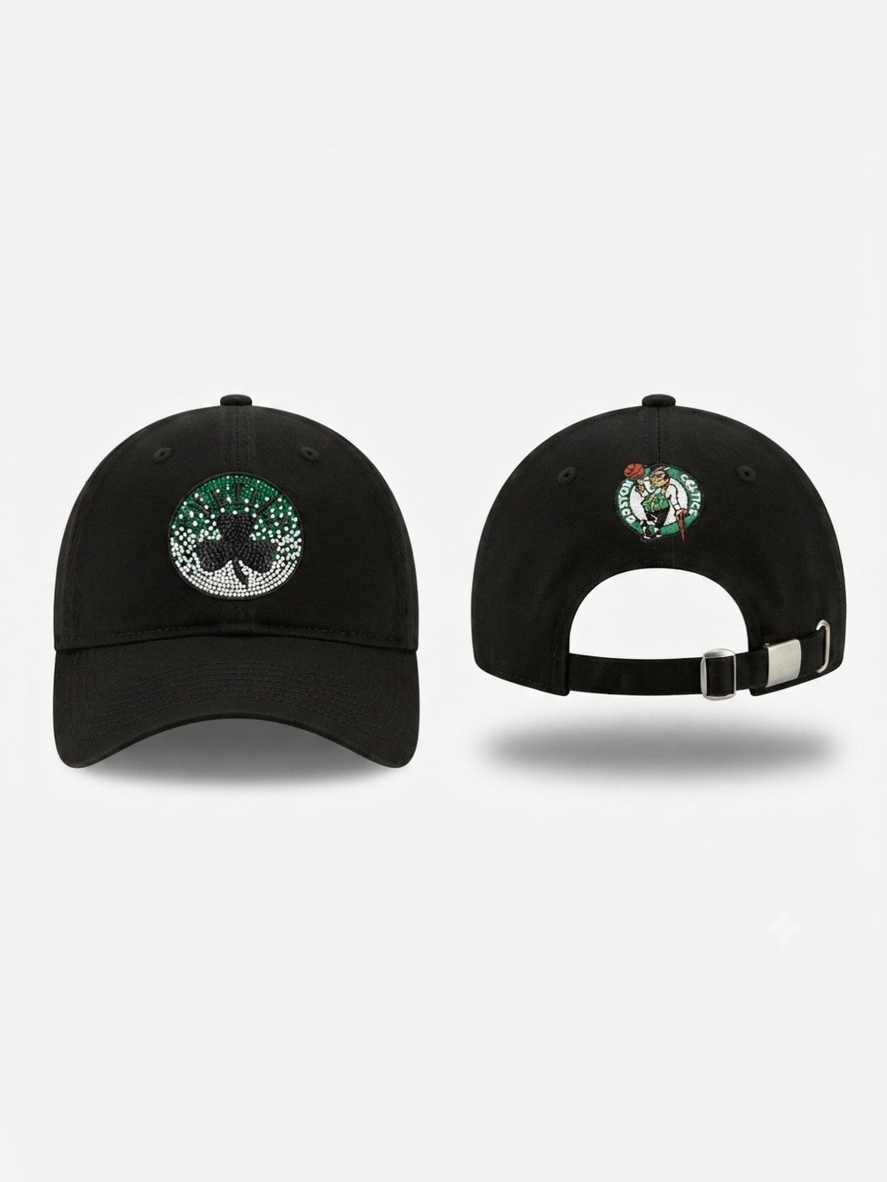 Boston Celtics Black Cap with Green and White Embroidered Logo